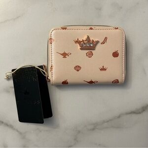 Loungefly Disney Princess Icon Iridescent Mini Zipper Wallet.